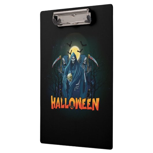 Scary Skeleton Night Halloween, Mijn Halloween Moo Klembord (Links)