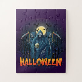 Scary Skeleton Night Halloween, Mijn Halloween Moo Legpuzzel