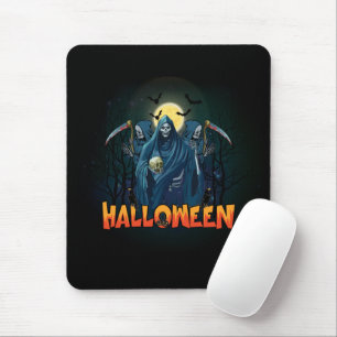 Scary Skeleton Night Halloween, Mijn Halloween Moo Muismat