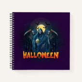 Scary Skeleton Night Halloween, Mijn Halloween Moo Notitieboek (Voorkant)