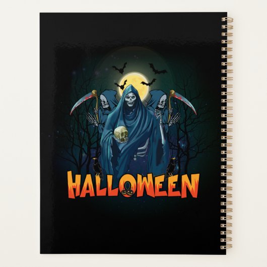 Scary Skeleton Night Halloween, Mijn Halloween Moo Planner (Achterkant)
