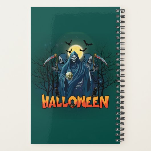 Scary Skeleton Night Halloween, Mijn Halloween Moo Planner (Achterkant)