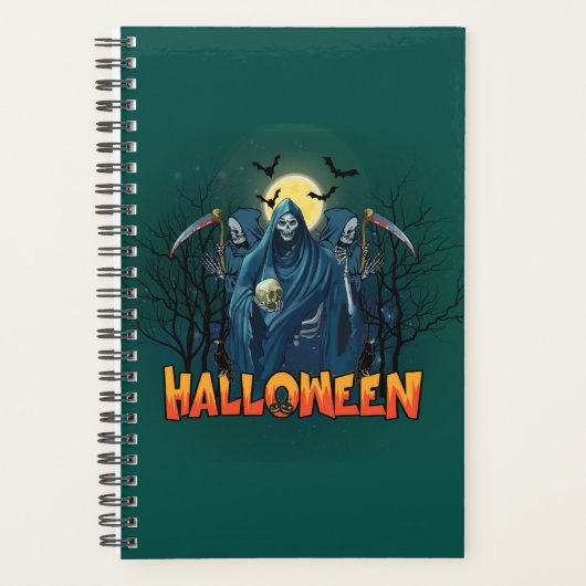 Scary Skeleton Night Halloween, Mijn Halloween Moo Planner (Voorkant)