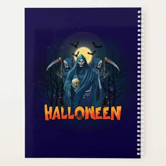 Scary Skeleton Night Halloween, Mijn Halloween Moo Planner (Achterkant)