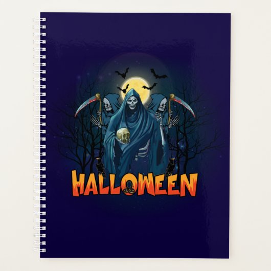 Scary Skeleton Night Halloween, Mijn Halloween Moo Planner (Voorkant)