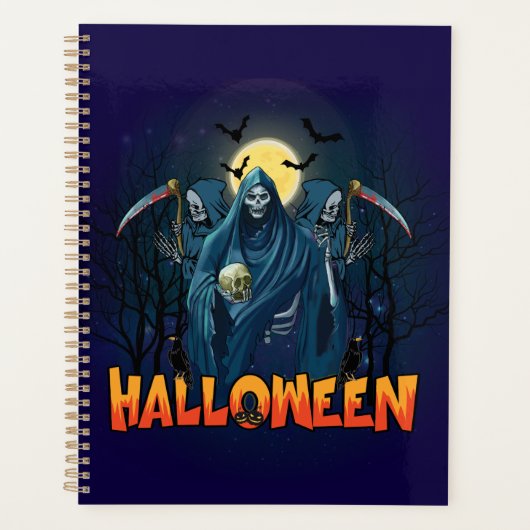 Scary Skeleton Night Halloween, Mijn Halloween Moo Planner (Voorkant)