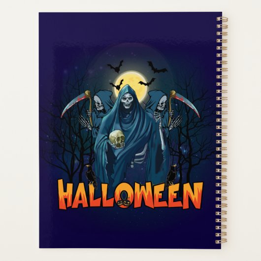 Scary Skeleton Night Halloween, Mijn Halloween Moo Planner (Achterkant)