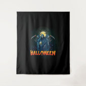 Scary Skeleton Night Halloween, Mijn Halloween Moo Wandkleed (Voorkant)