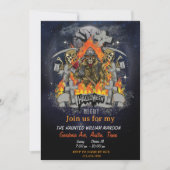 Scary Skeleton tijdens het Halloweenfeest Kaart (Voorkant)