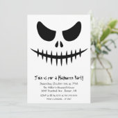 Scary Skeleton zombie Face Halloween Costume Party Kaart (Staand voorkant)