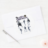 Scary Skeletons Party Ronde Sticker (Envelop)