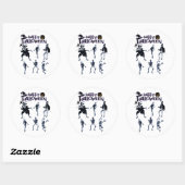 Scary Skeletons Party Ronde Sticker (Vel)