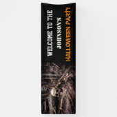 Scary Skull and Botten Halloween Party Banner (Verticaal)