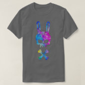 Scary Skull and Crossbones Bad Rabbit Horror Bunny T-shirt (Design voorkant)