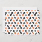 Scary Skull Chalkboard Uitnodigen Kaart (Achterkant)