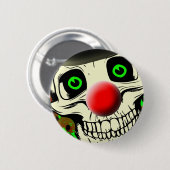 Scary Skull Clown Face Button (Voorkant /achterkant)