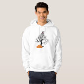 Scary Skull Ghost & Haunted Tree beroemd gemaakt d Hoodie (Voorkant volledig)