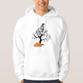 Scary Skull Ghost & Haunted Tree beroemd gemaakt d Hoodie (Voorkant)