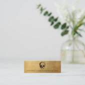 Scary Skull Gold Visitekaartje (Staand voorkant)
