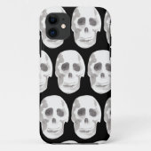 Scary Skull Halloween Zwart & Wit Case-Mate iPhone Case (Achterkant)