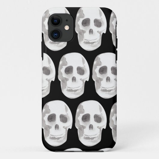 Scary Skull Halloween Zwart & Wit Case-Mate iPhone Case (Achterkant)