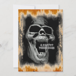 Scary Skull Invitation Kaart