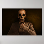 Scary Skull Man in Suit Poster (Voorkant)