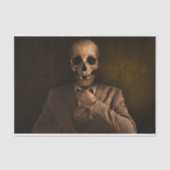 Scary Skull Man in Suit Tissuepapier (Voorkant)