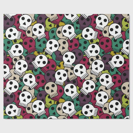 Scary Skulls Cadeaupapier (Vlak)