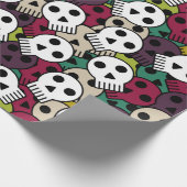 Scary Skulls Cadeaupapier (Hoek)