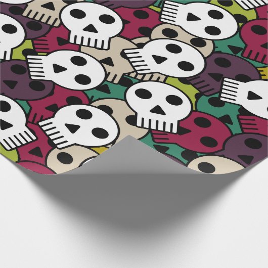 Scary Skulls Cadeaupapier (Hoek)