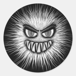 Scary Snowman Ronde Sticker