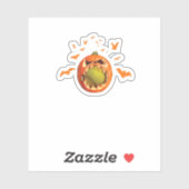 Scary Softball Jack O39Lantern Pumpkin Halloween S Sticker (Vel)