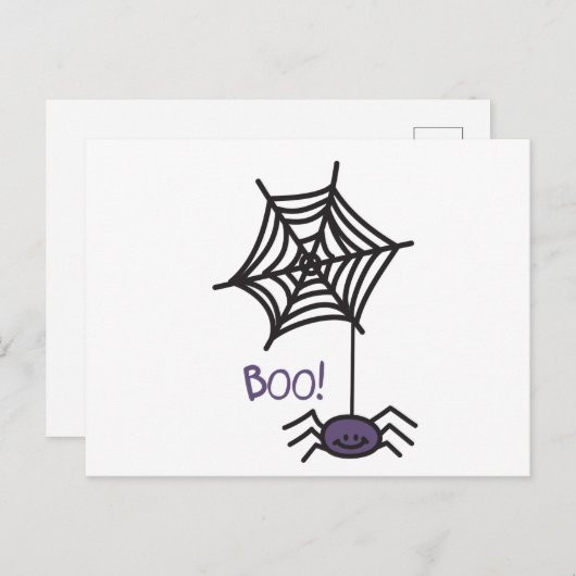 Scary Spider Briefkaart (Voorkant / Achterkant)
