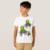 Scary Spider Kinder Halloween Shirt (Voorkant volledig)