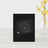 Scary Spider Web - Zwarte Weduwe Halloween Kaart (Gele Bloem)