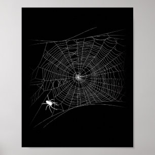 Scary Spider Web - Zwarte Weduwe Halloween Poster