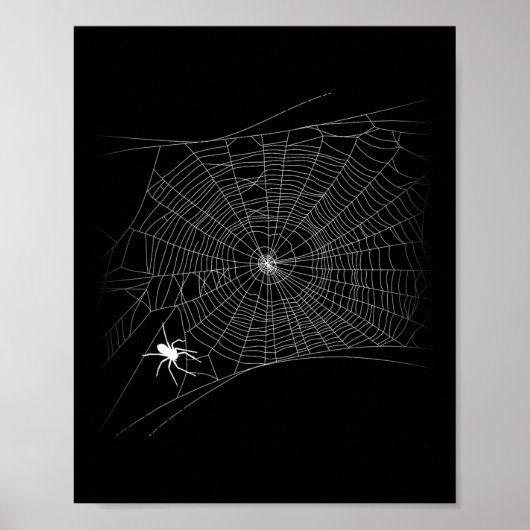 Scary Spider Web - Zwarte Weduwe Halloween Poster (Voorkant)