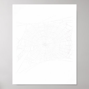 Scary Spider Web - Zwarte Weduwe Halloween Poster
