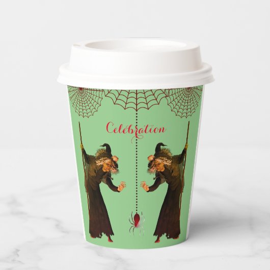 Scary Spiers Papieren Bekers (Achterkant)