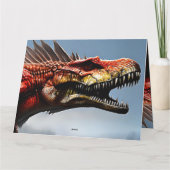 Scary Spinosaurus Dinosaur, Big Birthday Kaart (Achterkant)