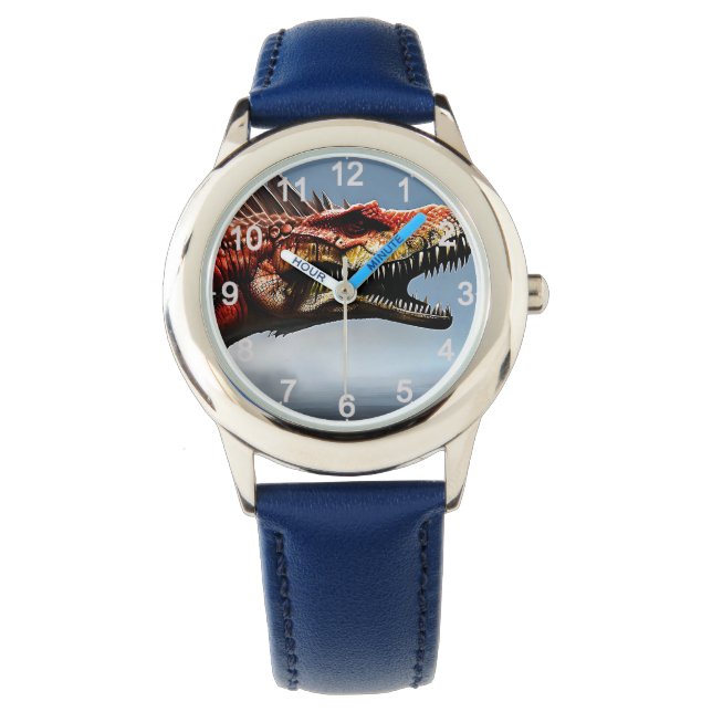Scary Spinosaurus Dinosaur Horloge (Voorkant)
