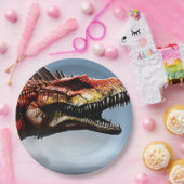 Scary Spinosaurus Dinosaur, Paper Borden Papieren Bordje (Feest)