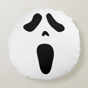 Scary spook face Halloween party decorations Rond Kussen
