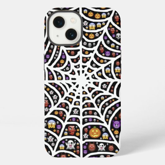 Scary Spooky Cobweb Collage iPhone Hoesje (Achterkant)
