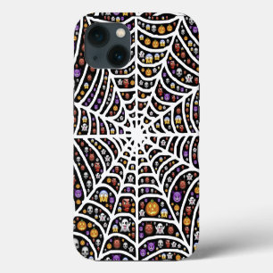 Scary Spooky Cobweb Collage iPhone 13 Hoesje