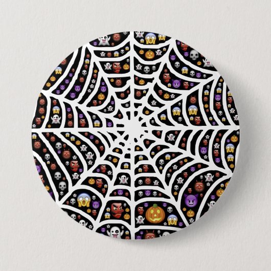 Scary Spooky Cobweb Collage Ronde Button 7,6 Cm (Voorkant)