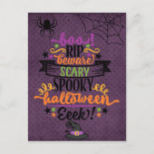 Scary Spooky Halloween Briefkaart (Voorkant)