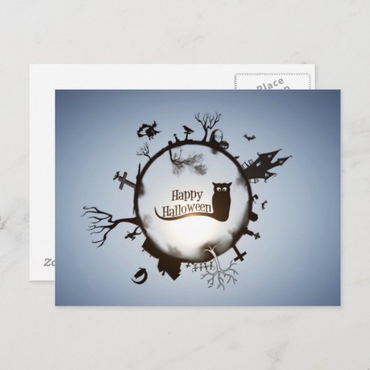 Scary Spooky Halloween Briefkaart (Voorkant / Achterkant)