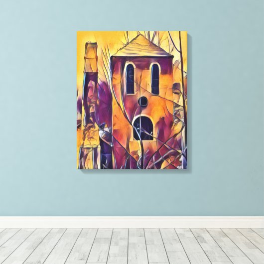SCARY SPOOKY HALLOWEEN FUN CANVAS AFDRUK (Insitu (Houten vloer))